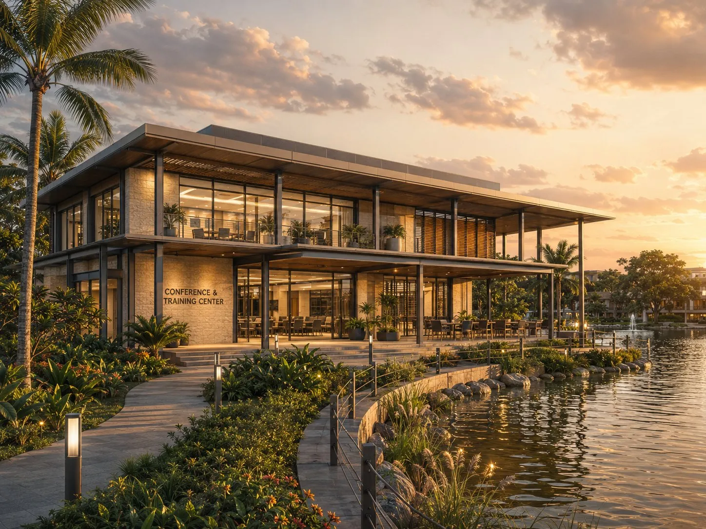 Concept rendering — The campus by the water